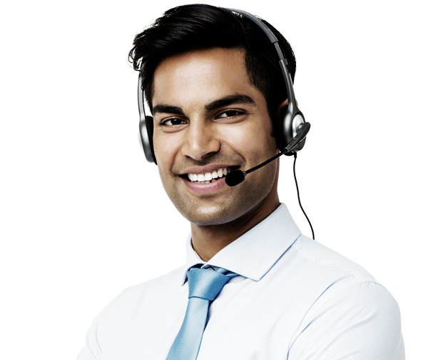 Man wearing headset