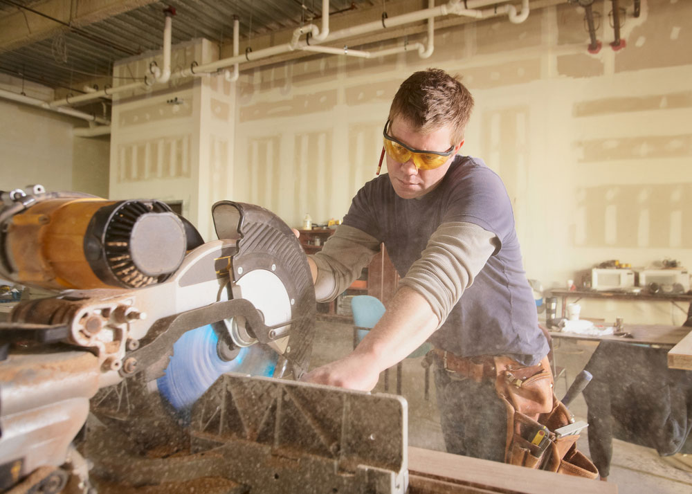 Man with table saw